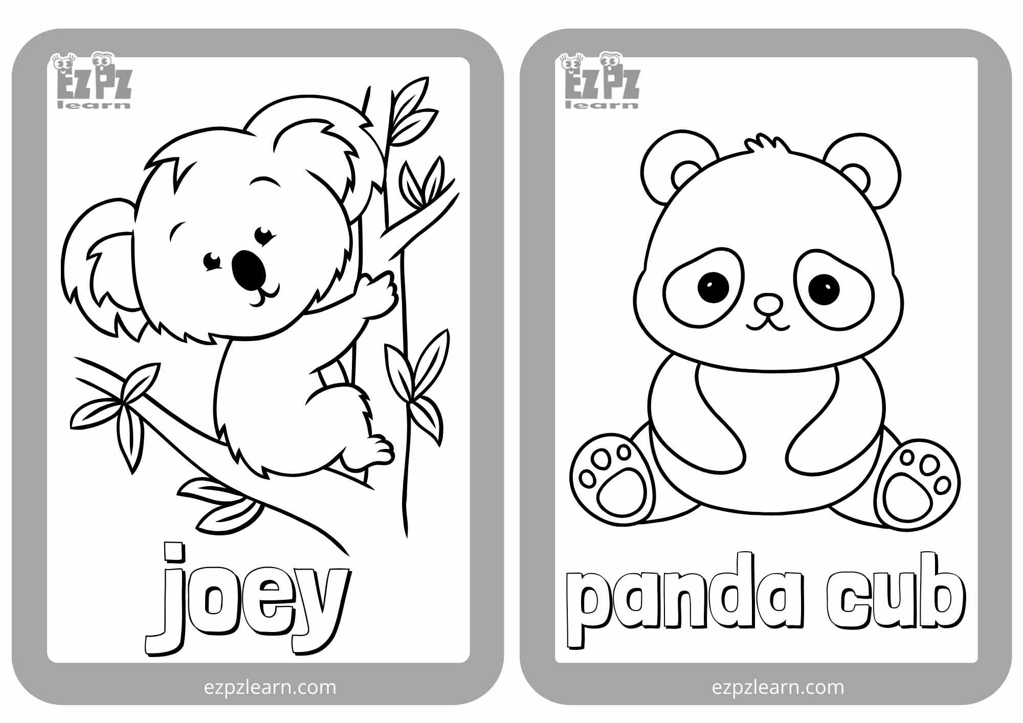 https://ezpzlearn.com/CMS/Content/Coloring%20Pages/Animals%20Farm/Baby%20Animals%20Coloring/baby%20animals%20coloring%20mini%20flashcards%20joey%20and%20panda%20cub.jpg