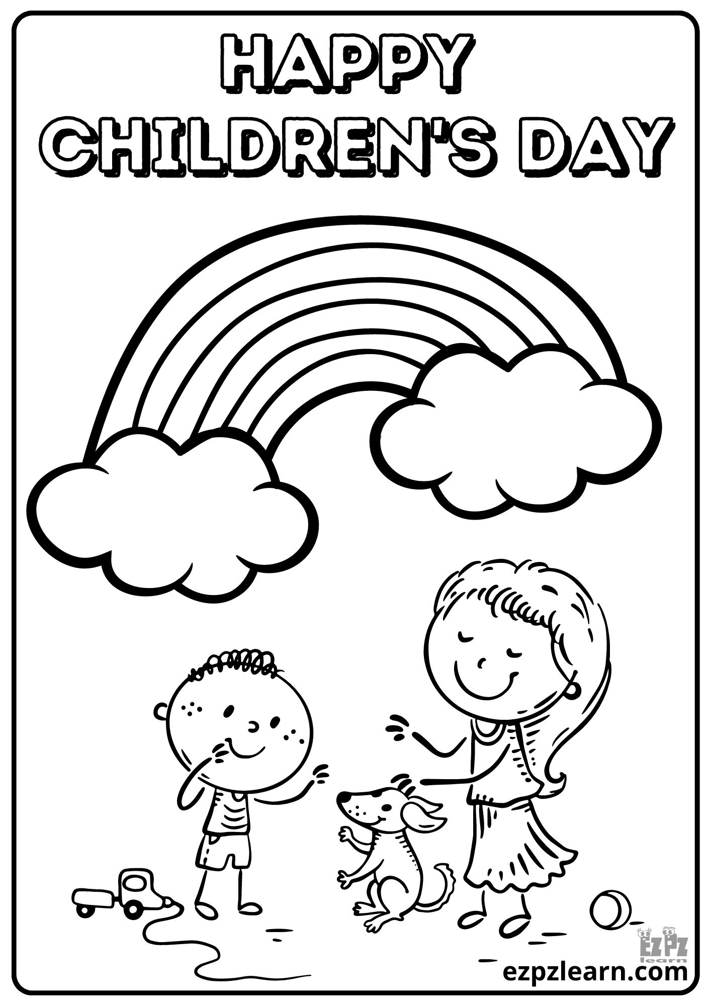 Happy Children's day easy drawing | Easy children day illustration for  greeting card - YouTube | Happy teachers day card, Happy drawing, Card  drawing