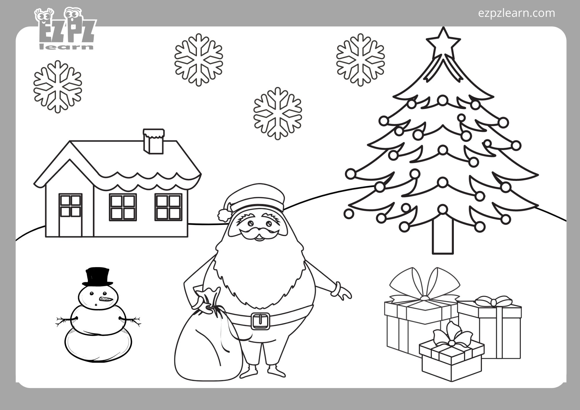 Christmas Coloring Page4 - Ezpzlearn.com