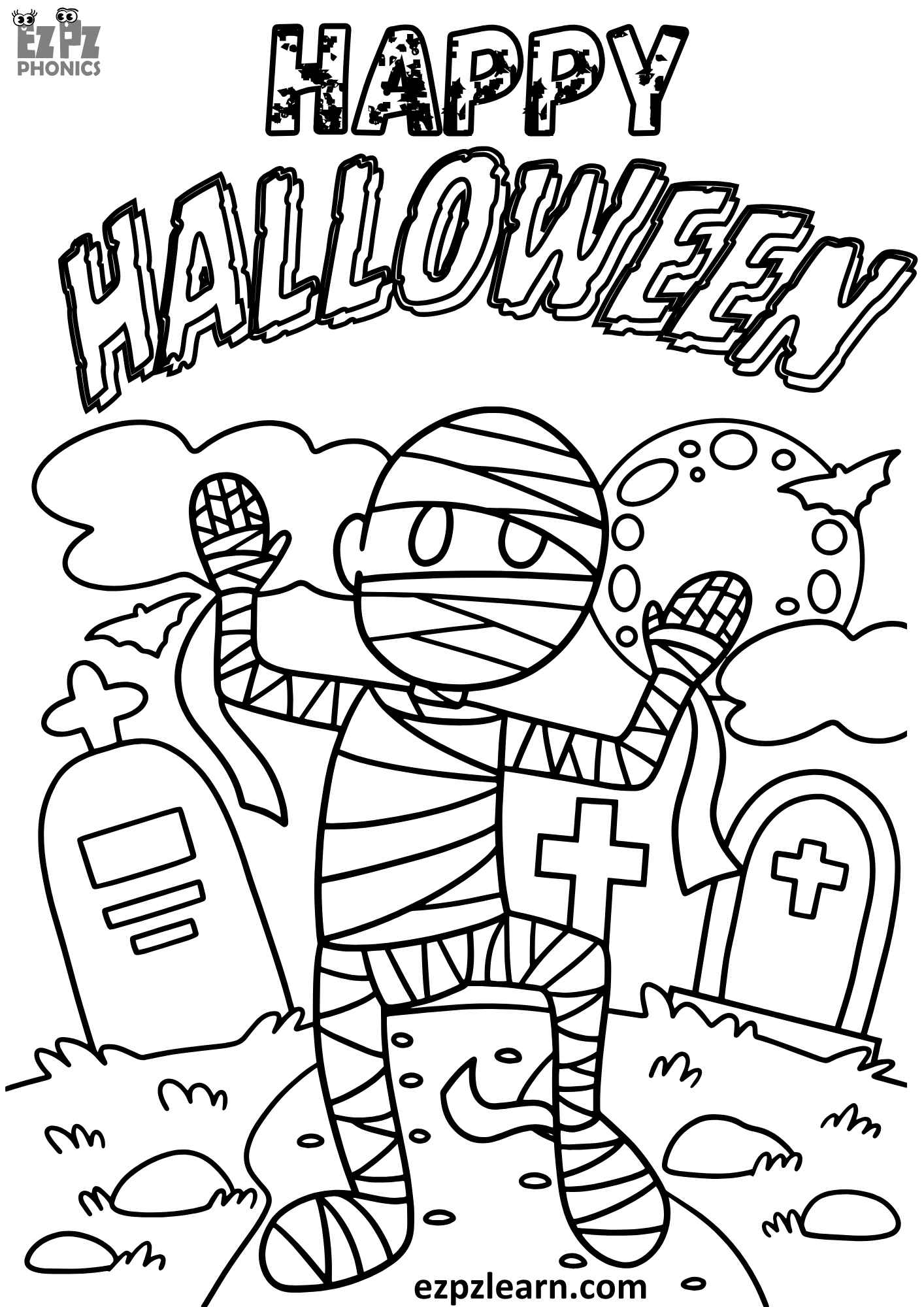 Happy Halloween Mini Coloring Book Free Printable PDF Download