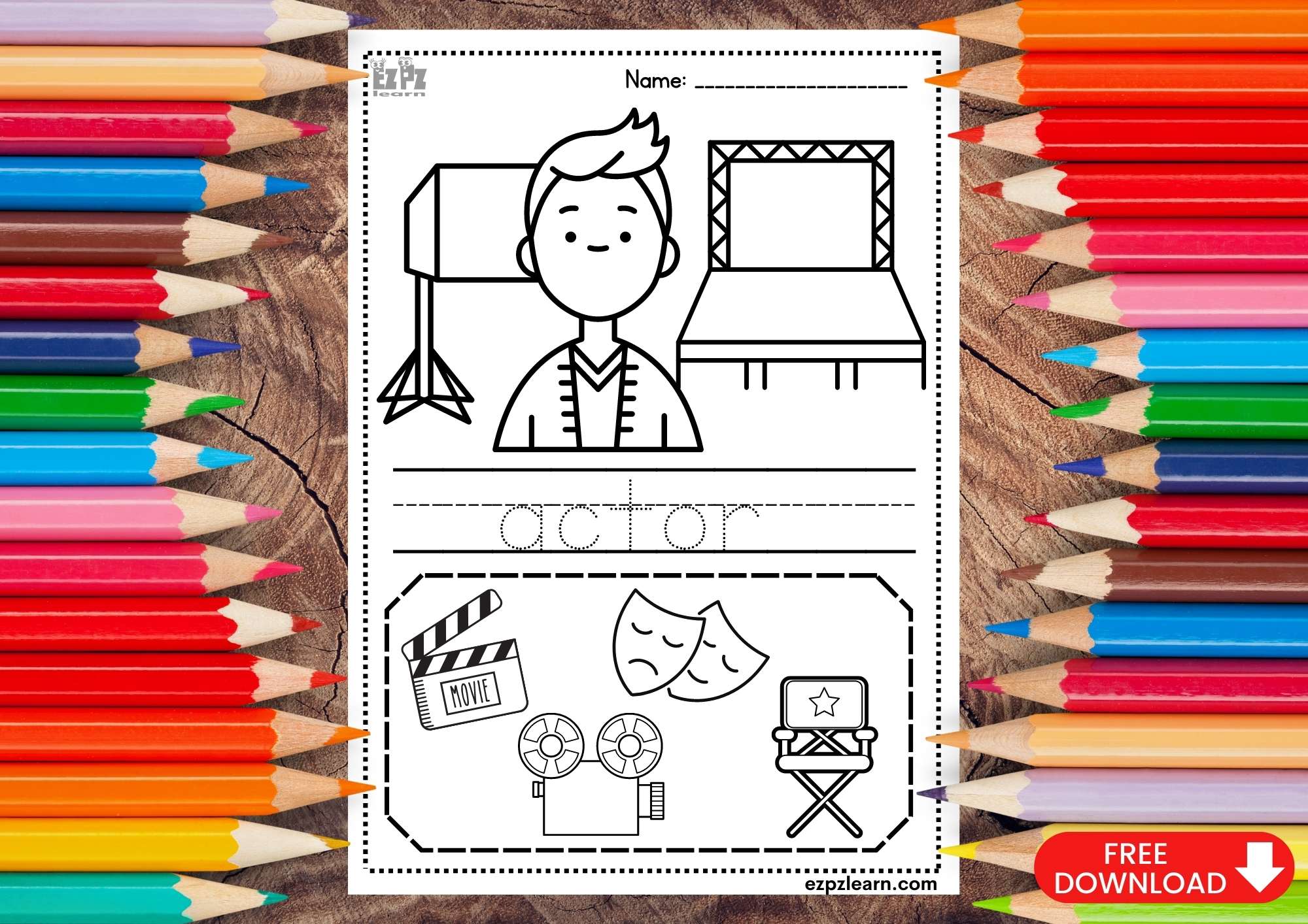 Acting Coloring Pages: Actor Coloring Pages At Getcolorings.com
