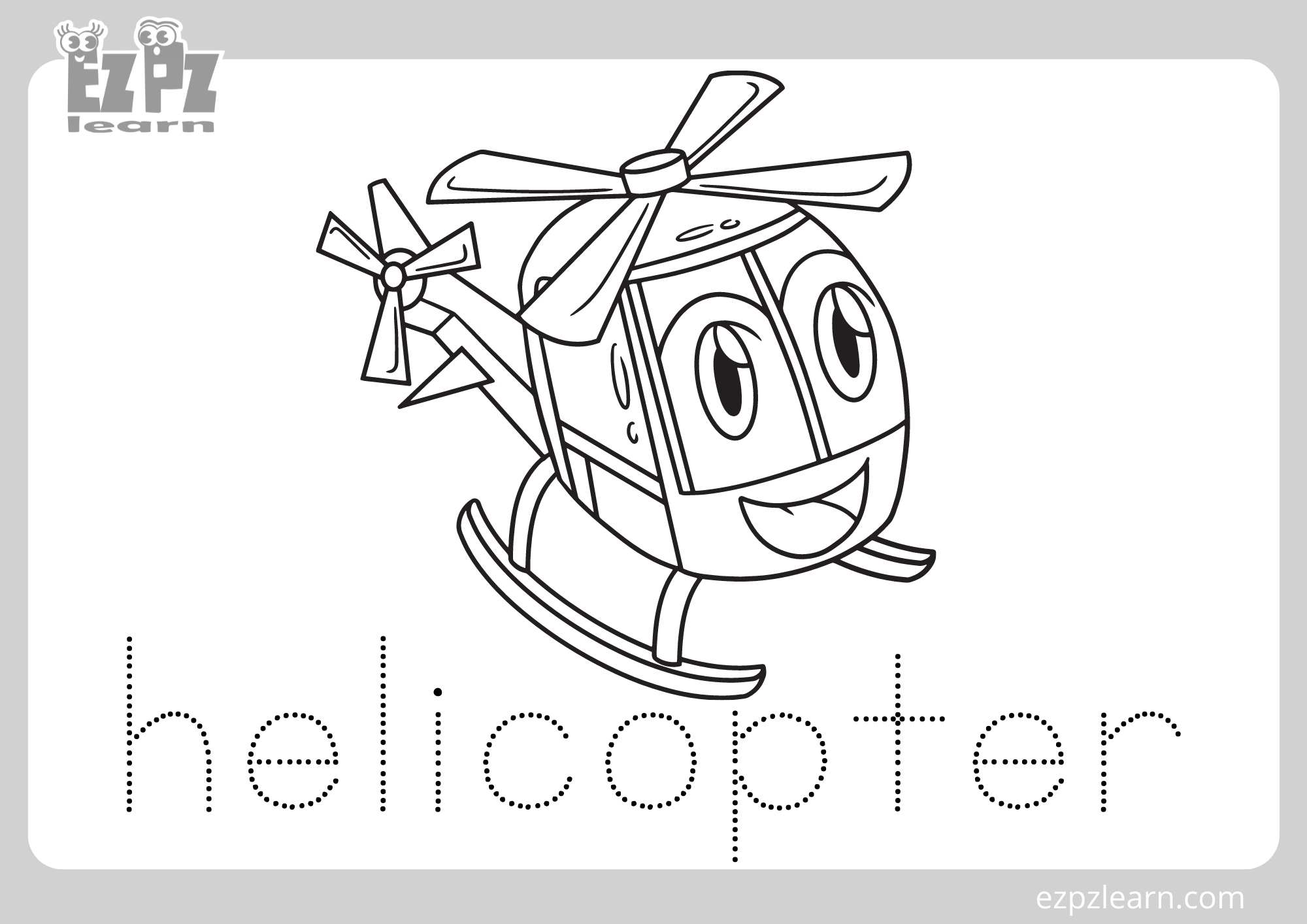 Step by step to draw a Cute Helicopter. Drawing tutorial a Cute Helicopter.  Drawing lesson for children. Vector illustration Stock Vector | Adobe Stock