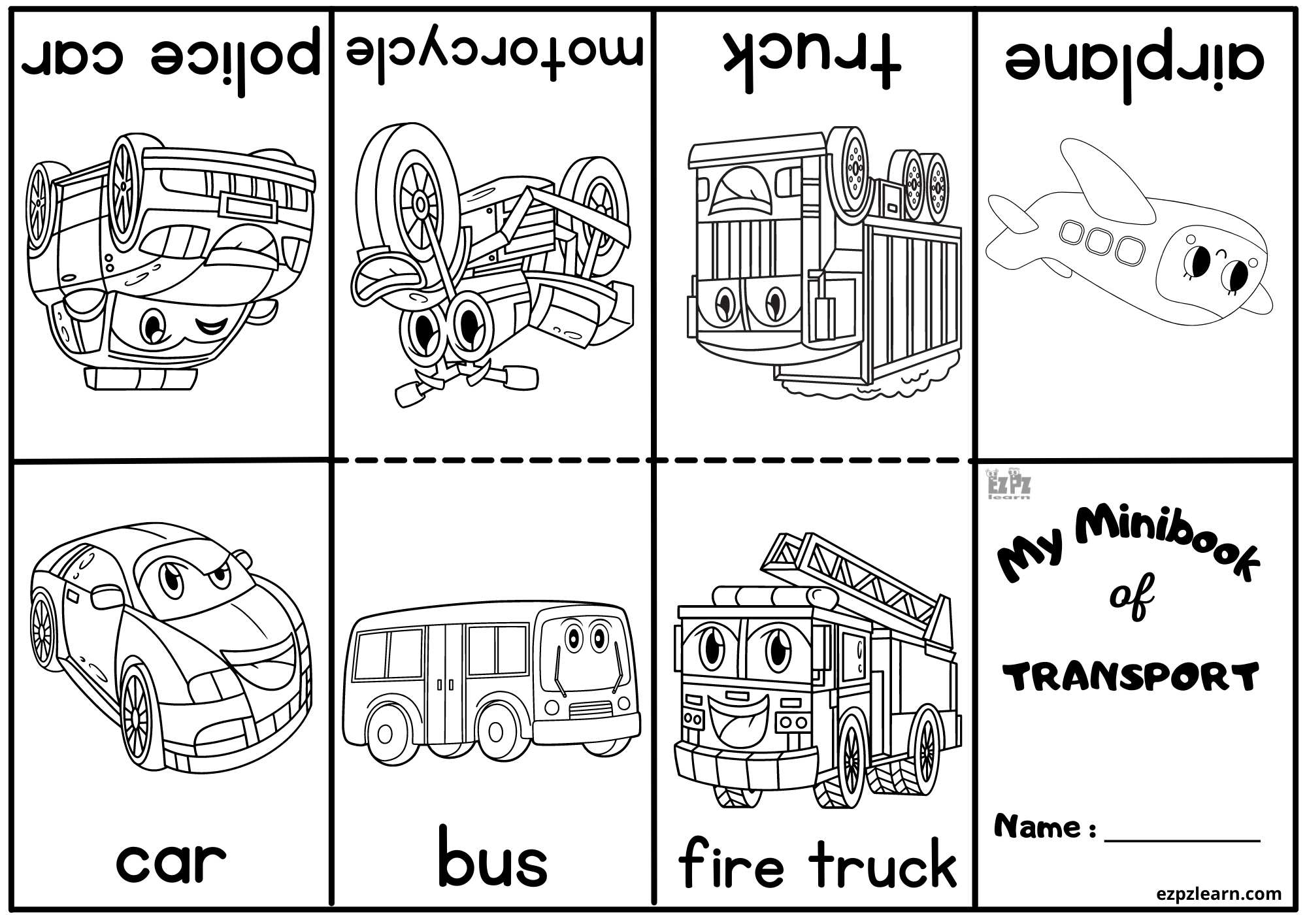 Mini Coloring Book for Kids - Ezpzlearn.com