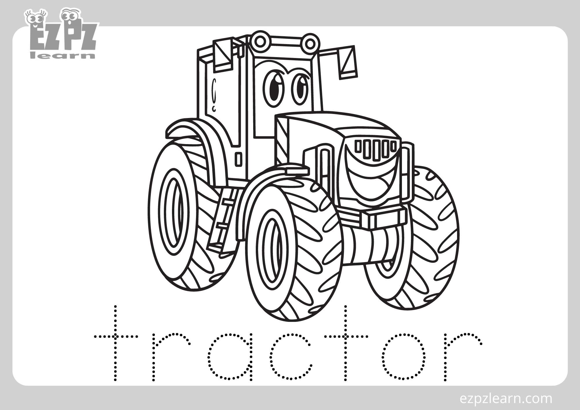 farm tractor coloring pages to print