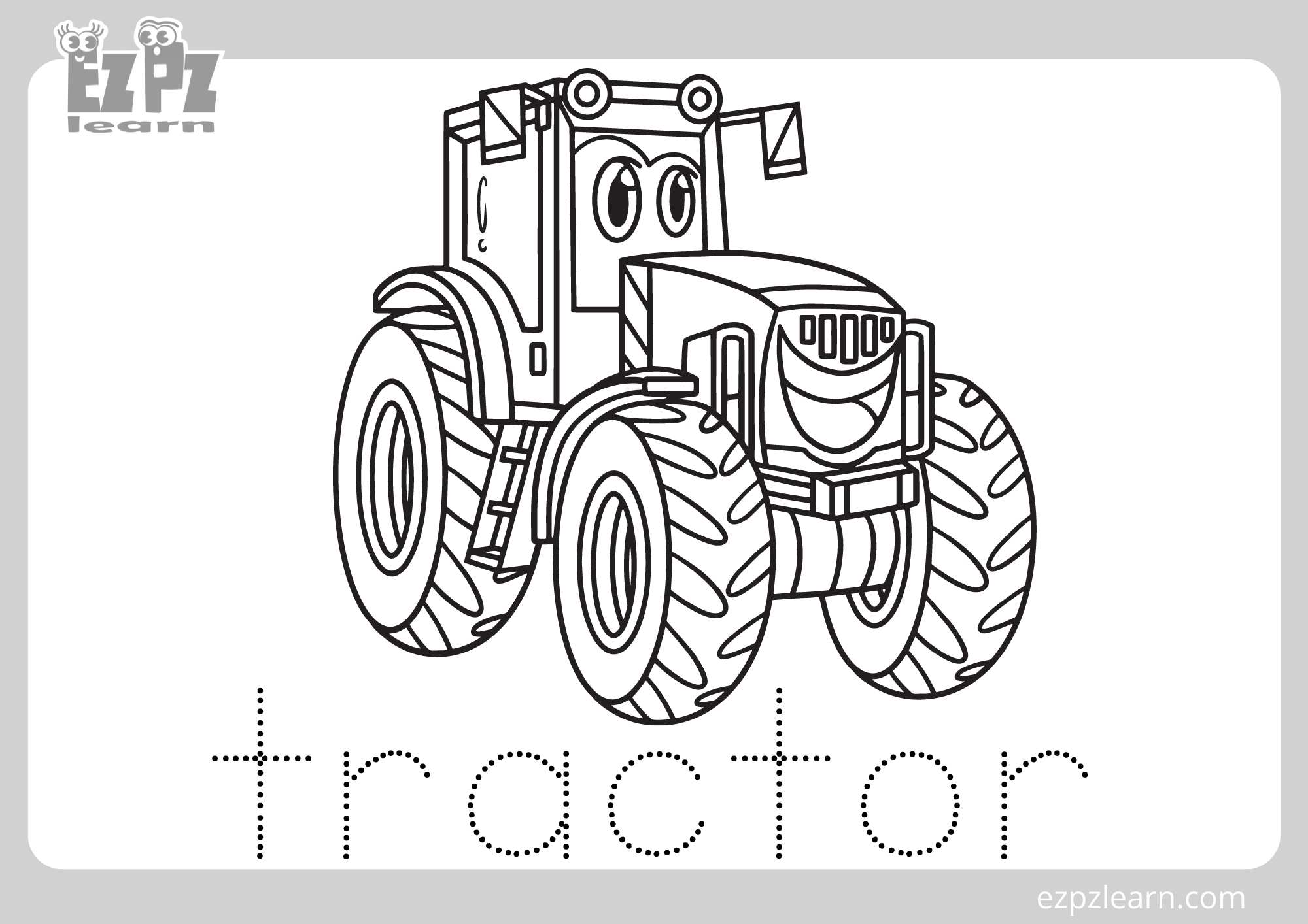 Tractor coloring page  Free Printable Coloring Pages