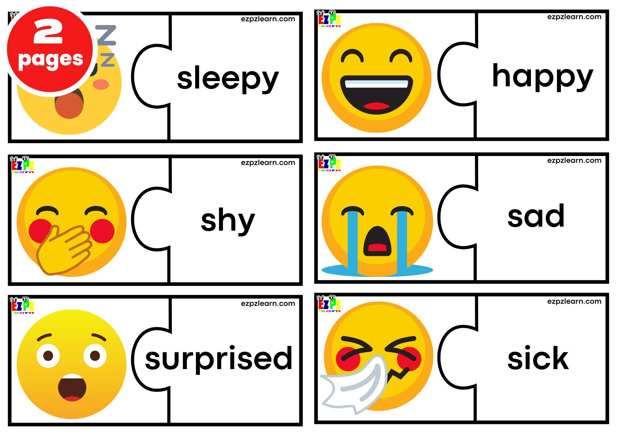 feelings-puzzle-match-game-large-size-6-words-per-page-free-pdf-download-ezpzlearn-com for Emotions Matching Game Printable Pdf Free Feelings Puzzle Match Game. Large Size 6 Words per page. Free PDF Download - Ezpzlearn.com for Emotions Matching Game Printable Pdf Free