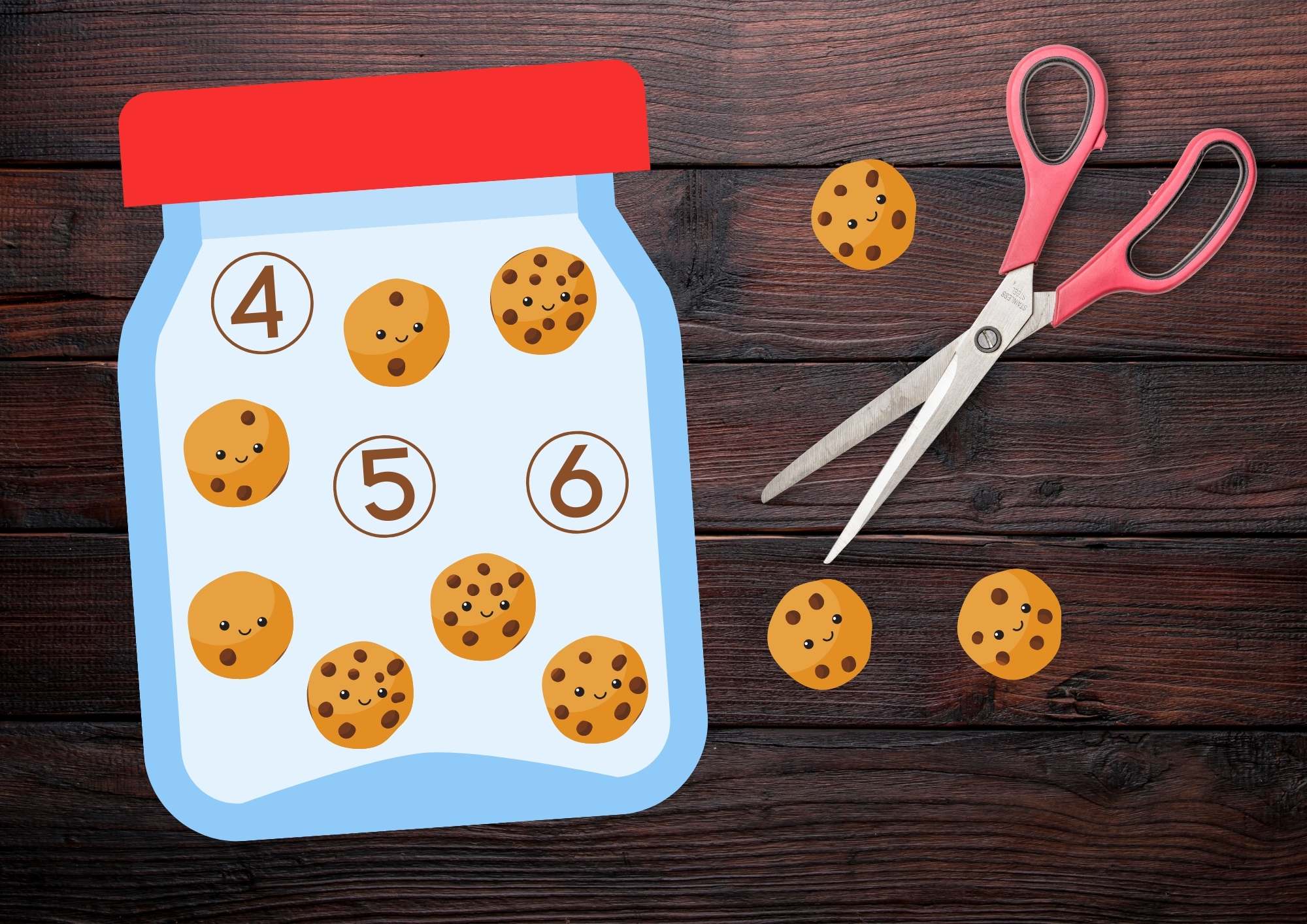 Count the chocolate chips and match the numbers - Ezpzlearn.com count-the-chocolate-chips-and-match-the-numbers-ezpzlearn-com