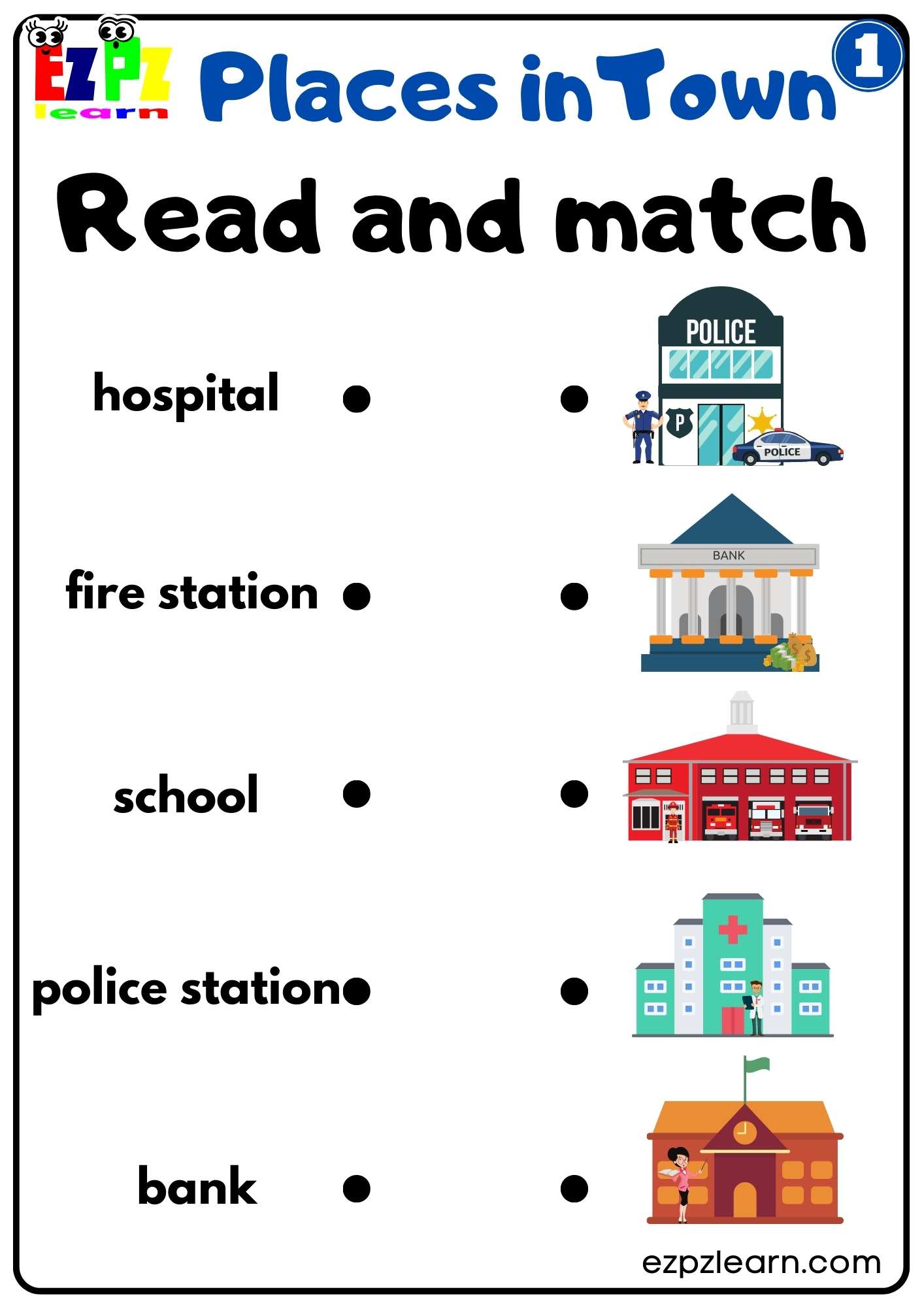 Places In The Community Worksheets