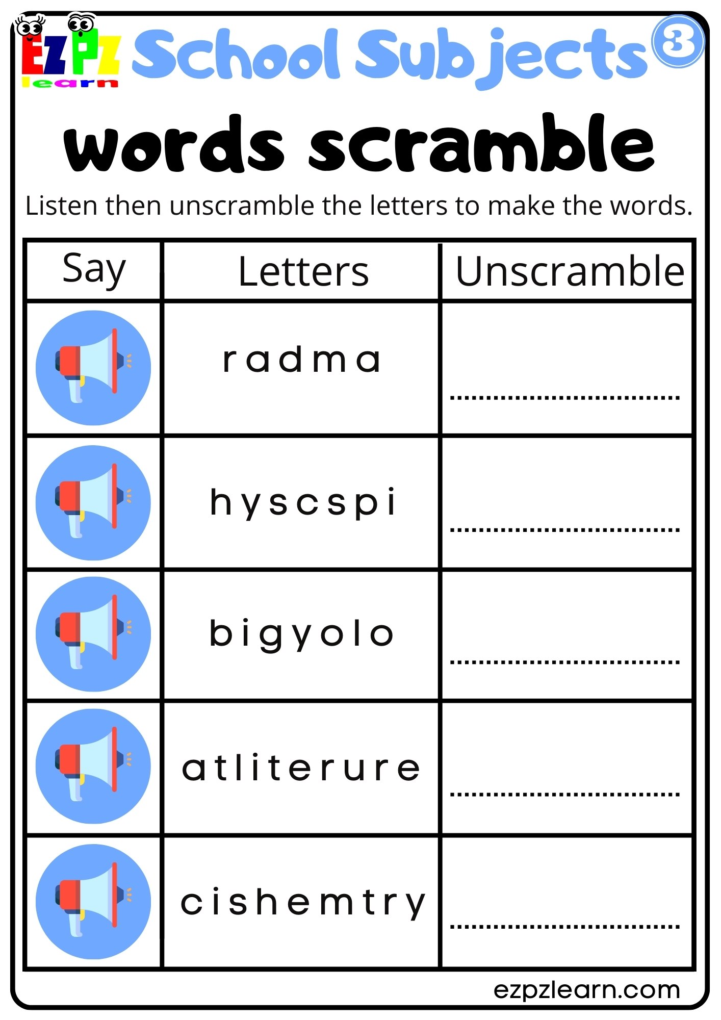 Song: Earned it interactive worksheet