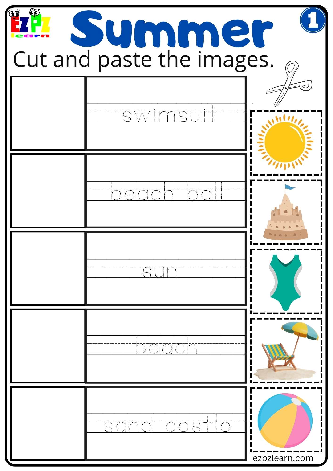 summer-cut-and-paste-activity-for-kids-set-1-ezpzlearn-com for Free Preschool Cut And Paste Printable Worksheets Summer cut and paste activity for kids set 1 - Ezpzlearn.com for Free Preschool Cut And Paste Printable Worksheets