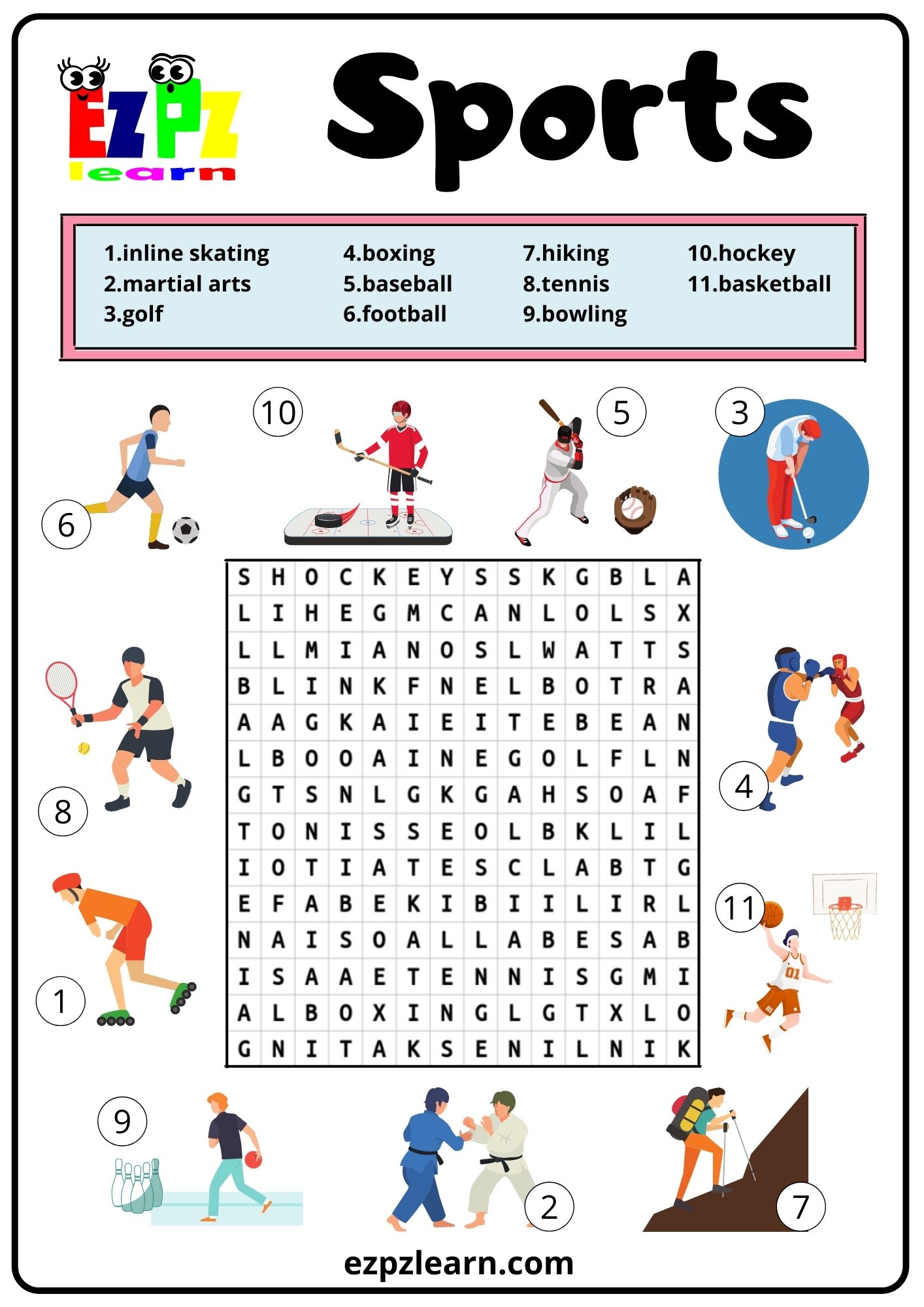 sports 2 word search 2 ezpzlearn com