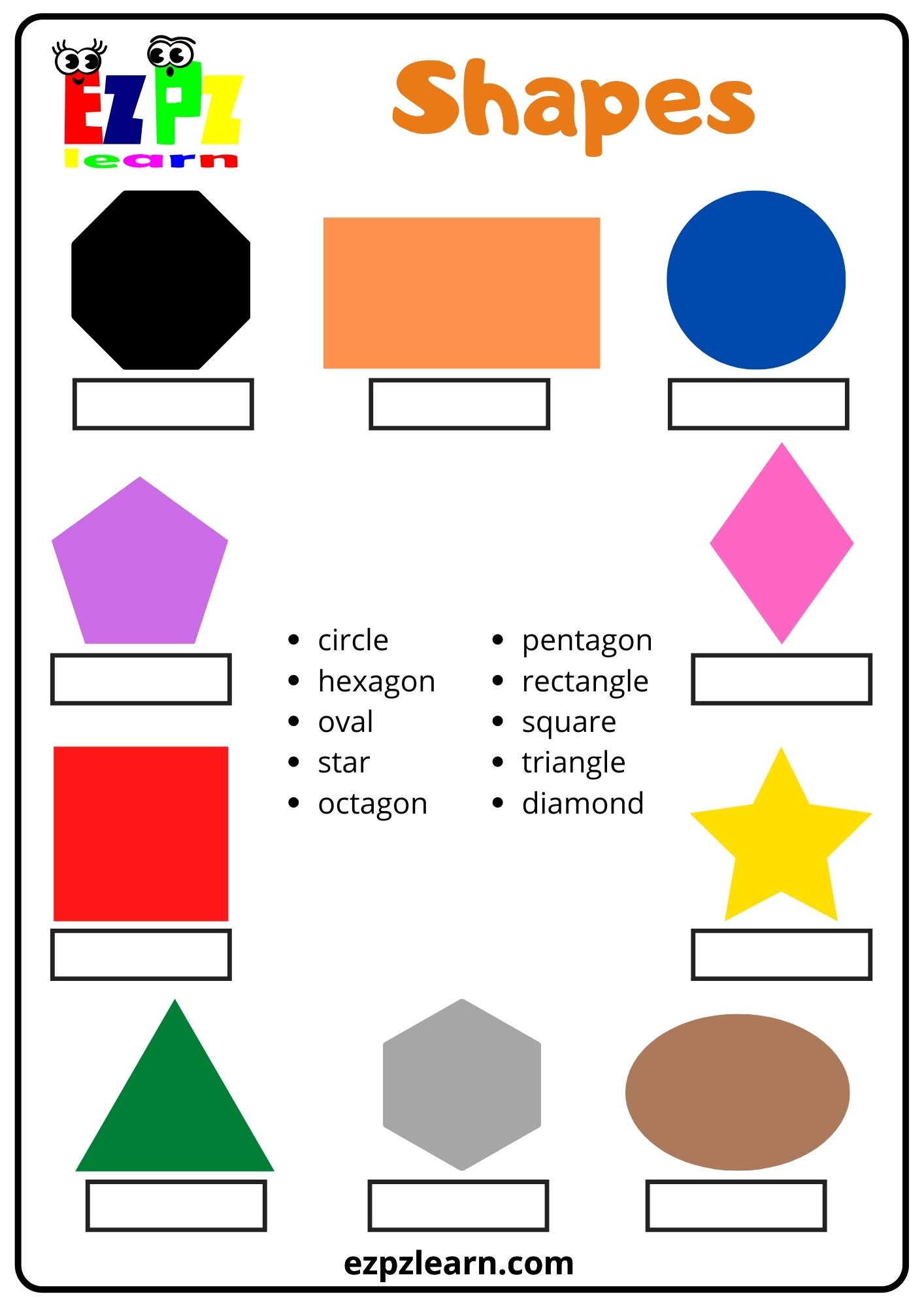 Shapes Word Match 