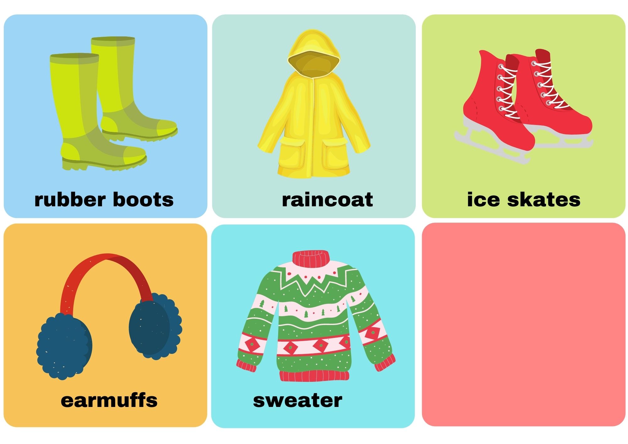Winter Clothes Vocabulary ❄️ Vocabulary for kids ☃️ 