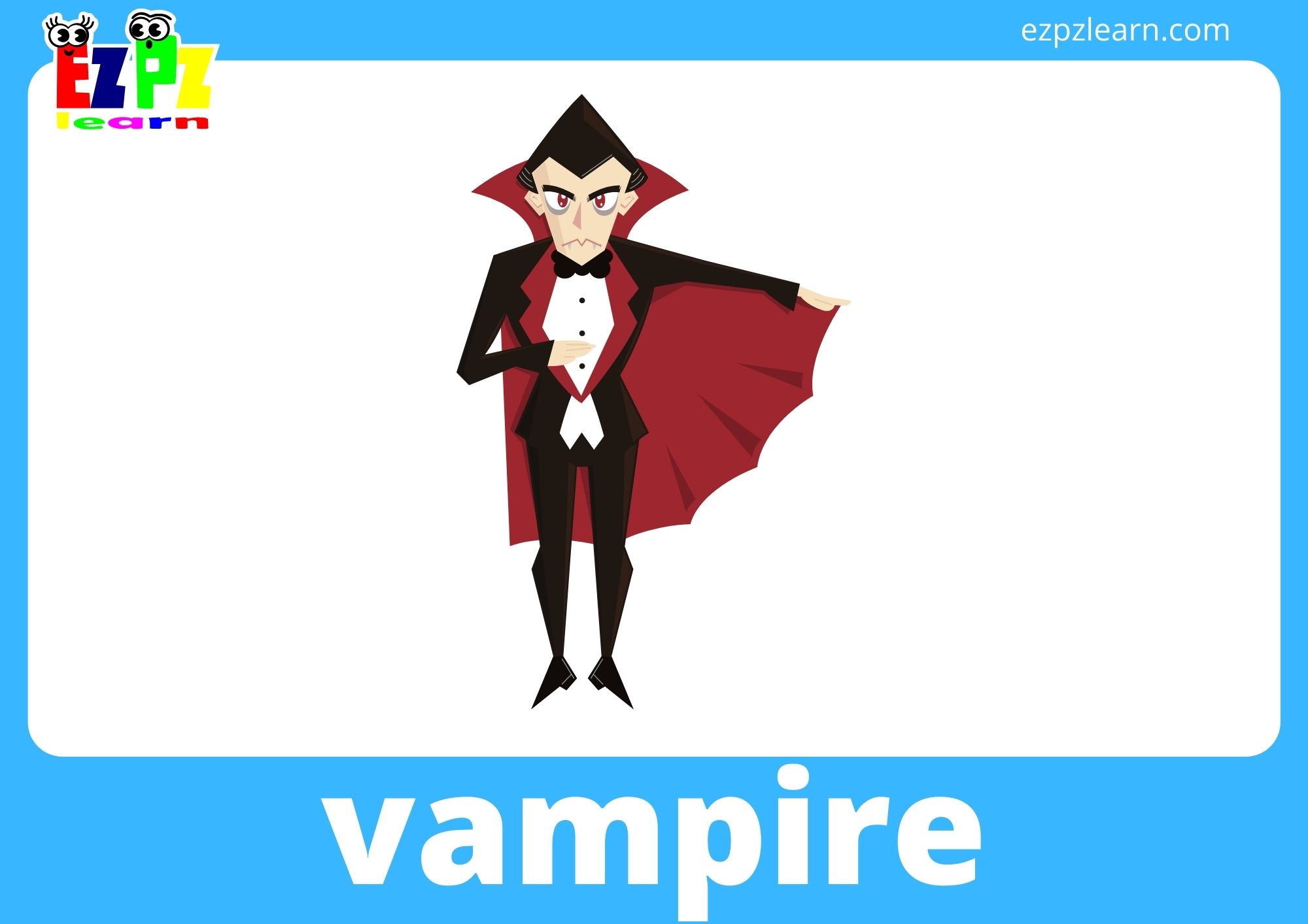 Halloween Flashcards With Words ONLINE - Ezpzlearn.com