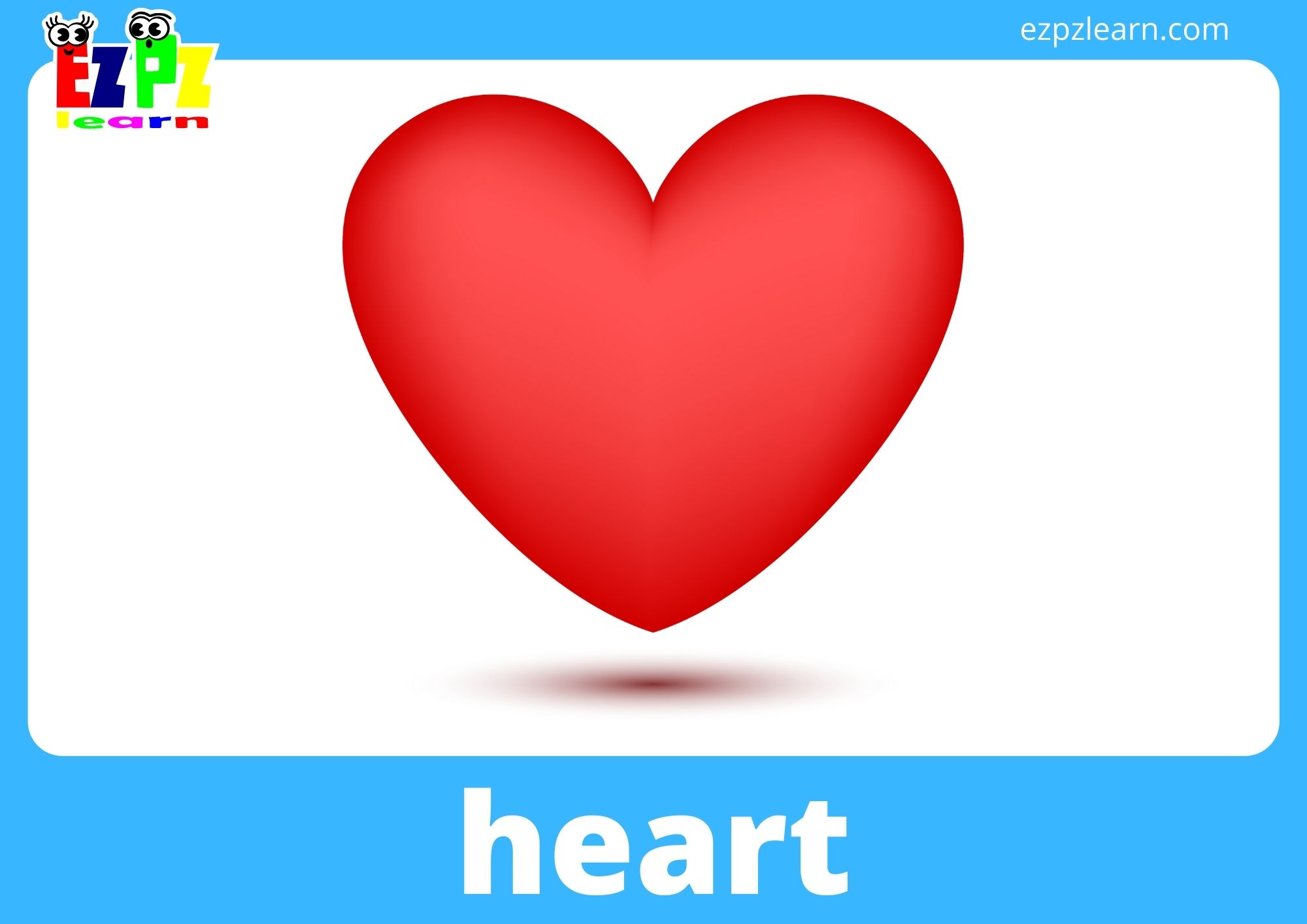 Valentine's Day Flashcard Words ONLINE - Ezpzlearn.com