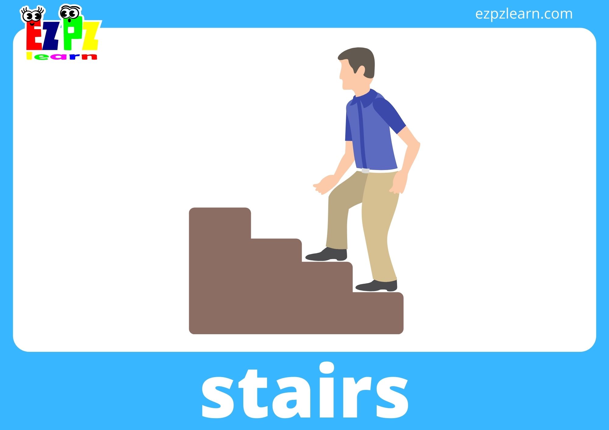 Flashcards House Parts Stairs - Profe Recursos