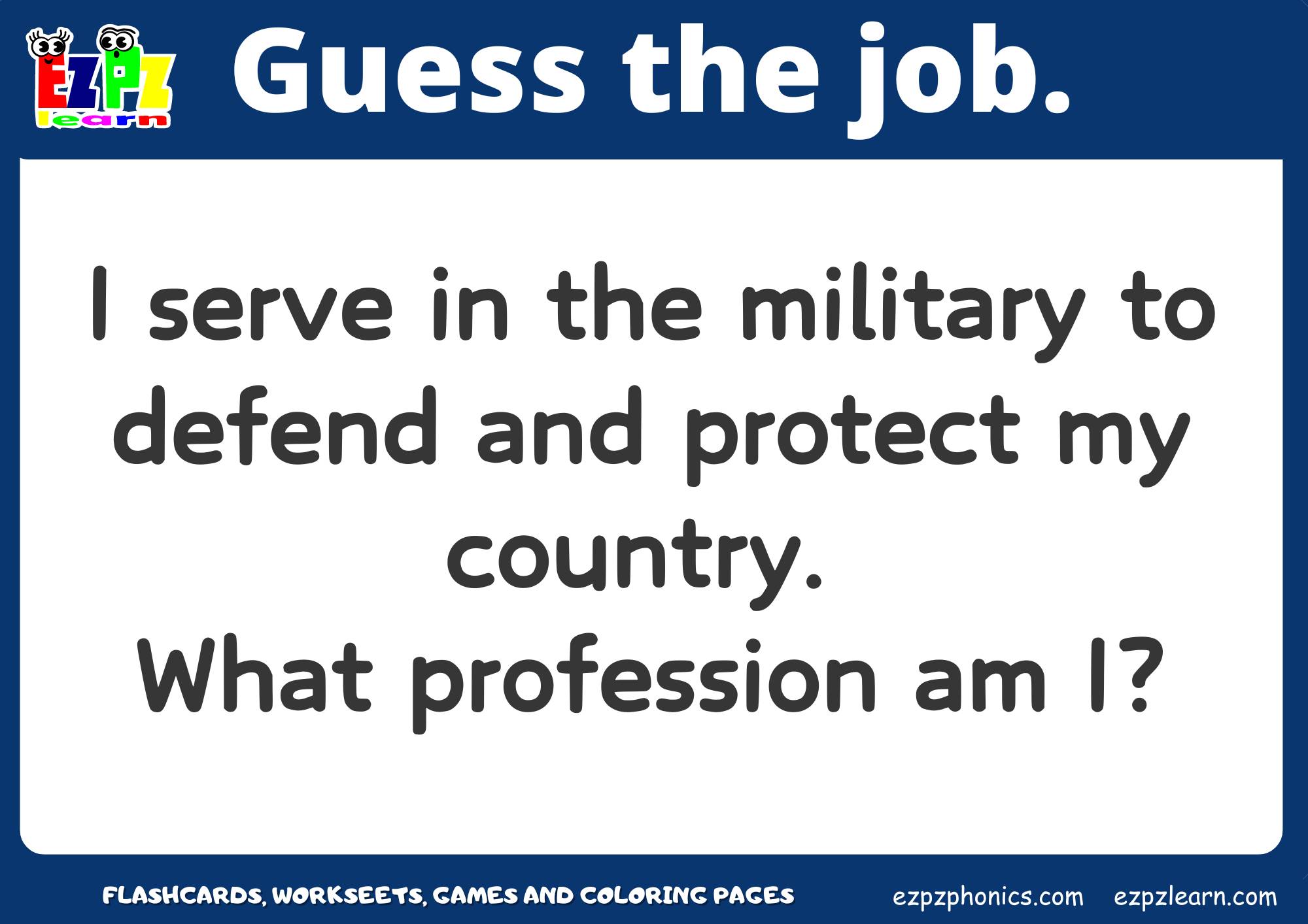Jobs and Careers Guessing Game. Read the question and guess the ...