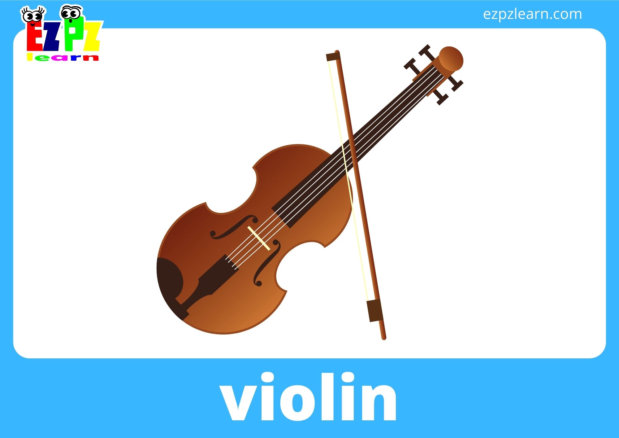 Musical Instruments With Words ONLINE - Ezpzlearn.com