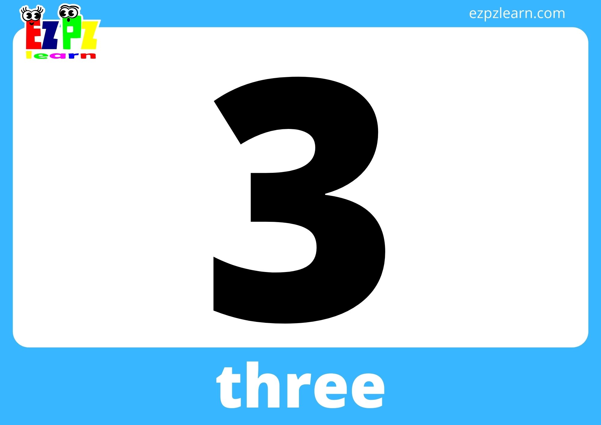 Numbers Flashcards With Words ONLINE - Ezpzlearn.com