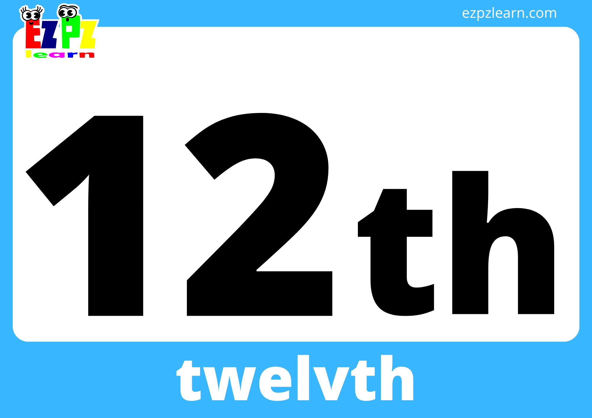 Ordinal Numbers Flashcards - Ezpzlearn.com