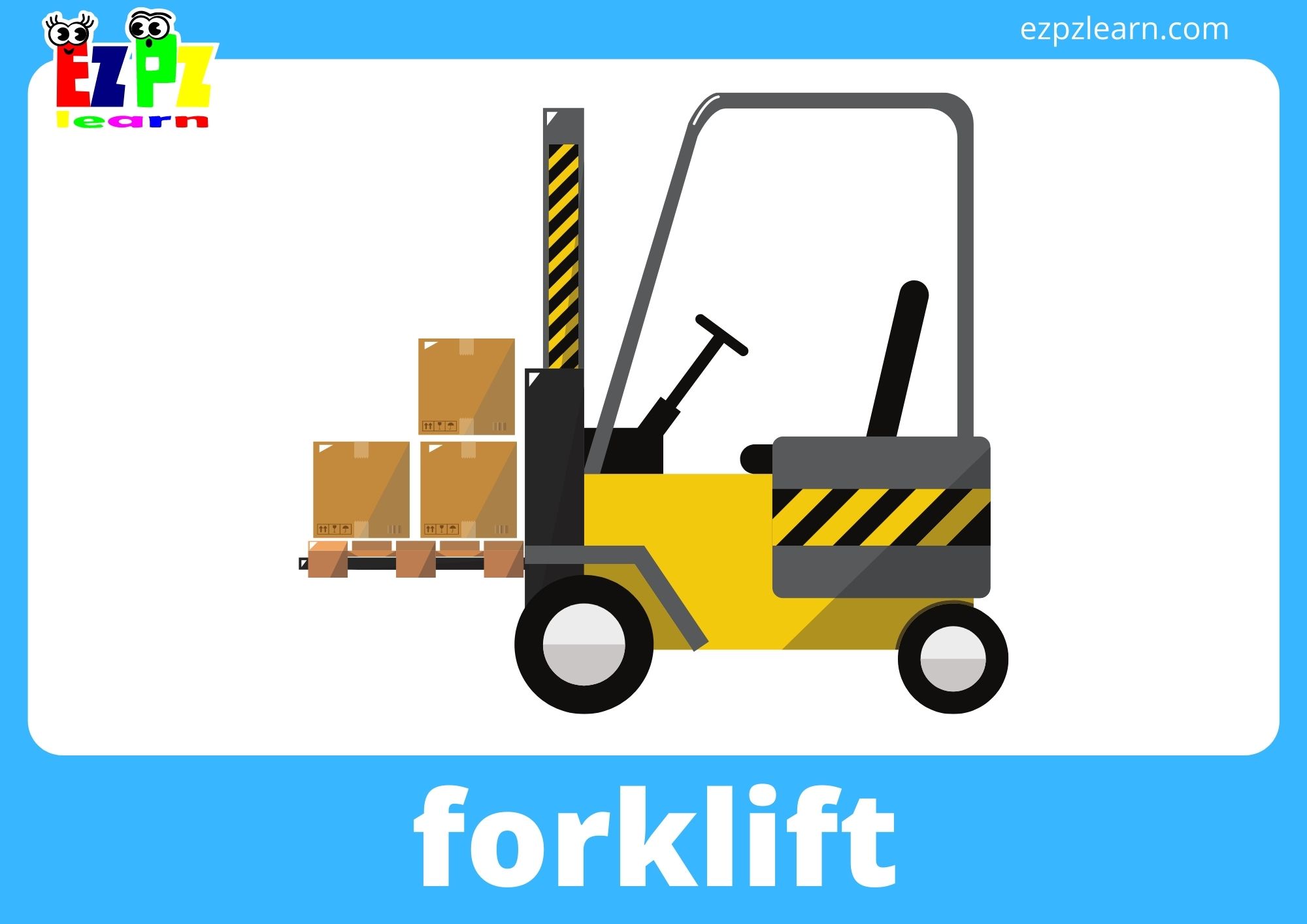 Construction Equipment Transport Flashcards With Words ONLINE ...