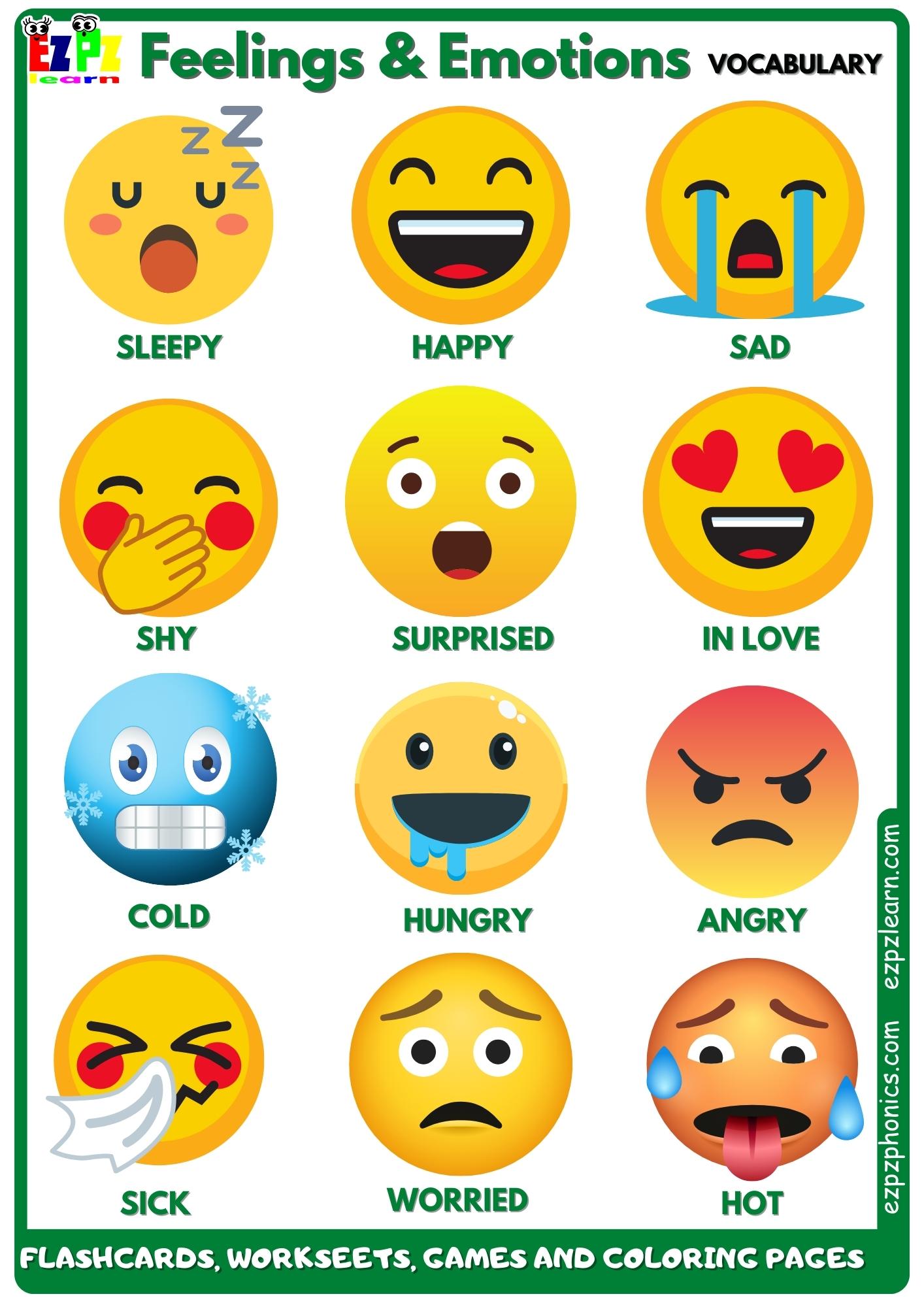 Feelings and Emotions Vocabulary Free English Vocabulary Resources ...