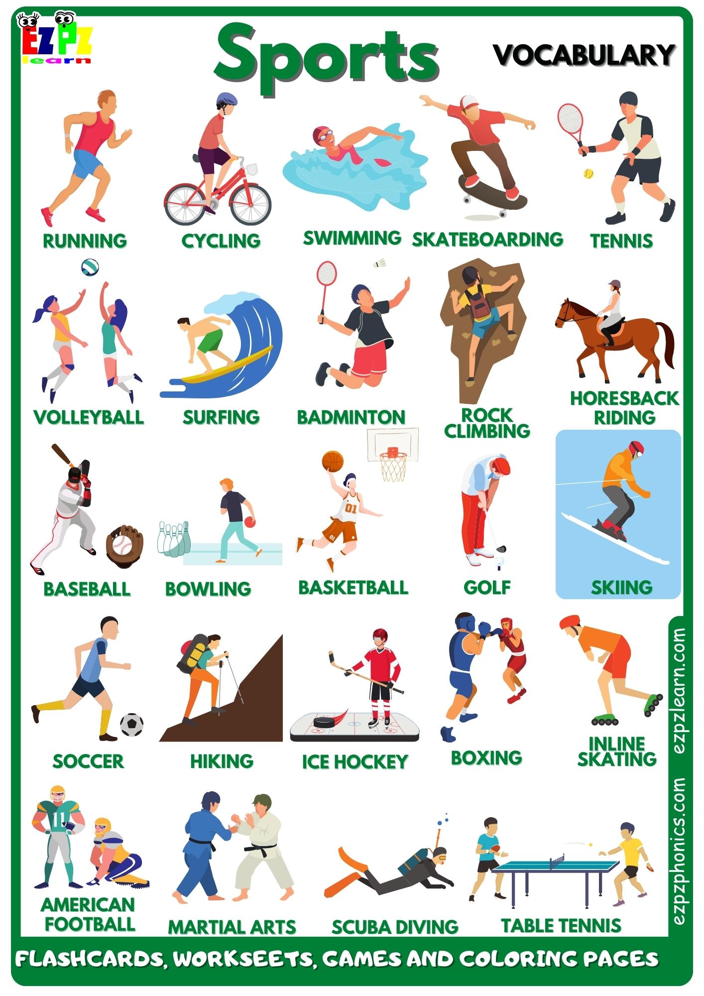 Vocabulary Activities Sports