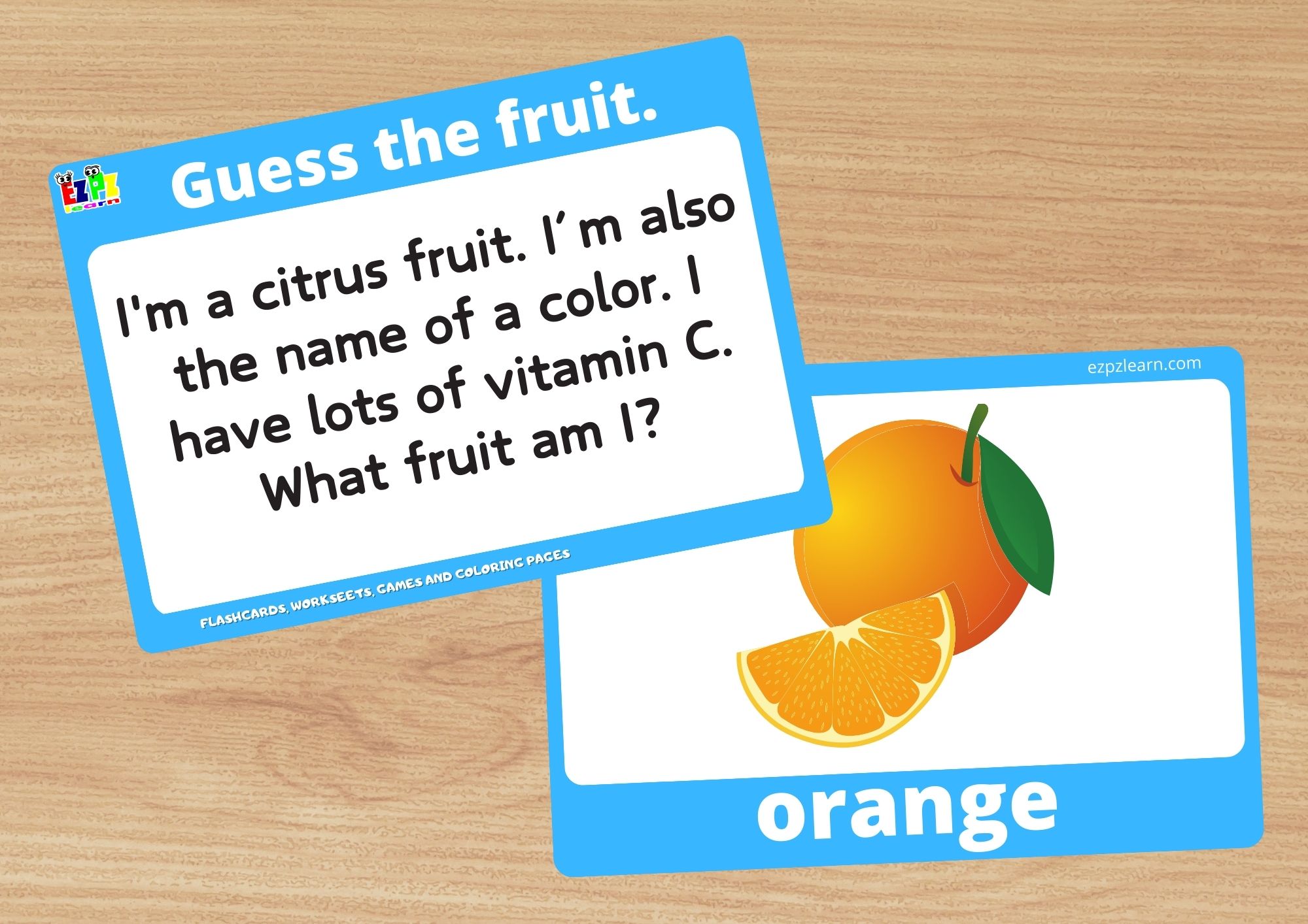 Fruit Guessing Game for Kids and ESL Students. Read the clues and then ...